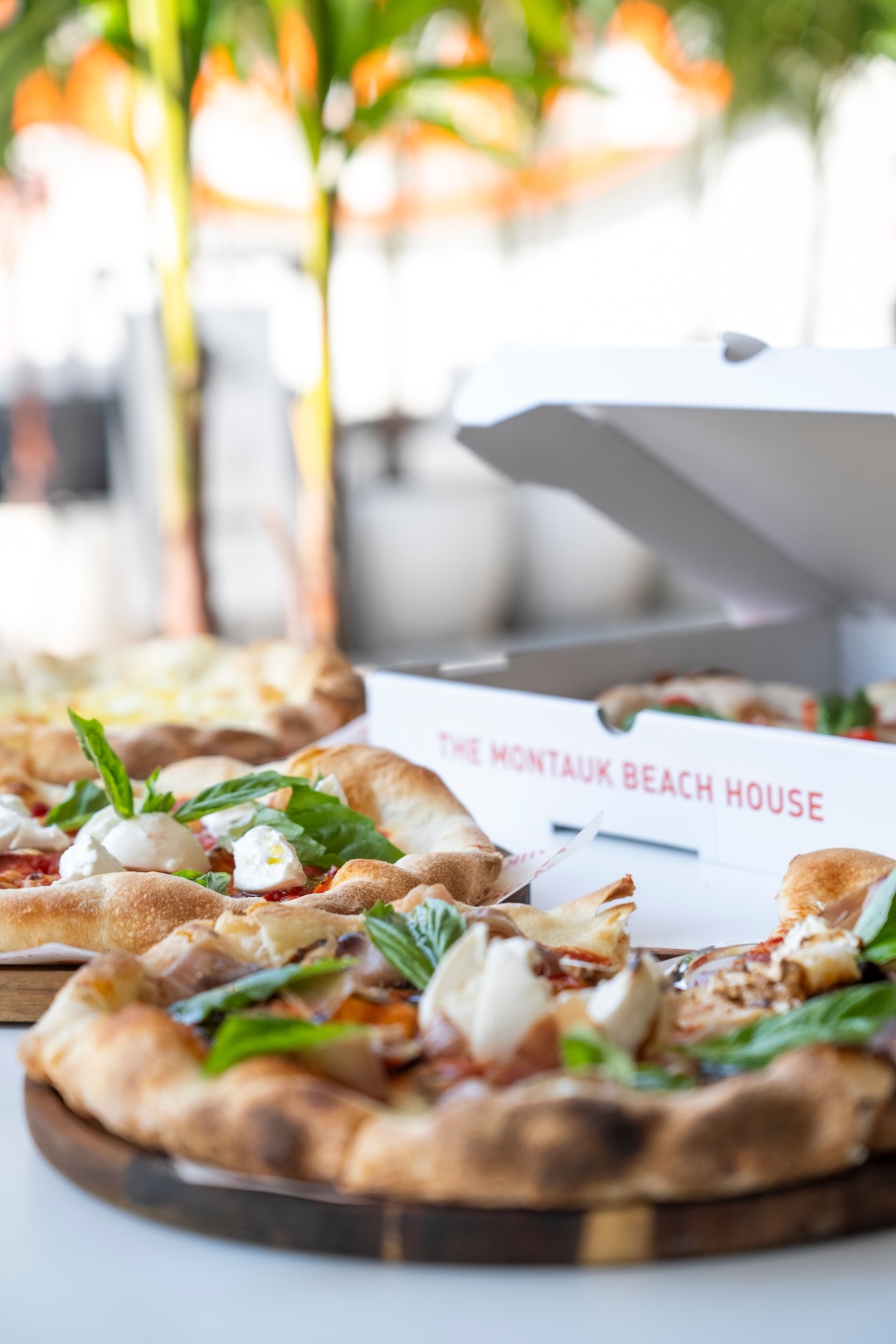 A table of Mediterranean dishes at The Montauk Beach House
